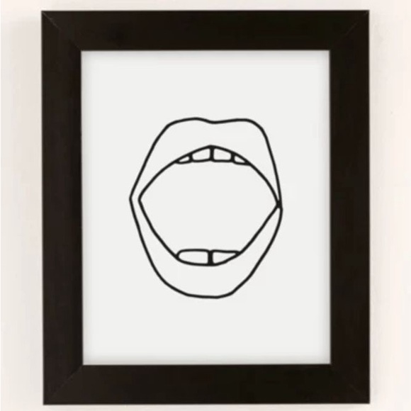 NWOT Urban Outfitters Cult Paper Mouth Art Print - Picture 6 of 6
